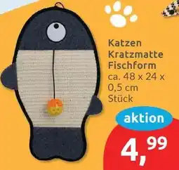 Budni Katzen Kratzmatte Fischform Angebot