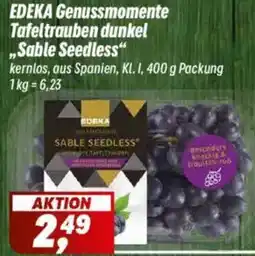 Simmel EDEKA Genussmomente Tafeltrauben dunkel „Sable Seedless" Angebot