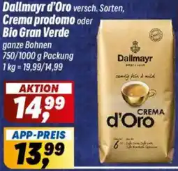 Simmel Dallmayr d'Oro, Crema prodomo oder Bio Gran Verde Angebot