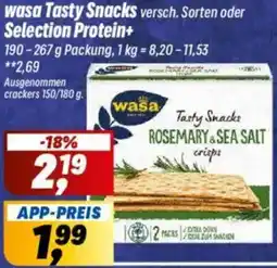 Simmel wasa Tasty Snacks oder Selection Protein+ Angebot