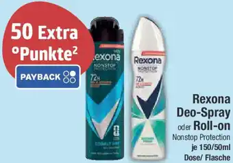 E-Center Rexona Deo-Spray oder Roll-on Angebot