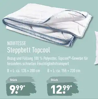 Aldi Nord Novitesse Steppbett Topcool Angebot