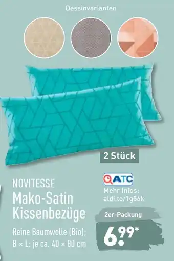 Aldi Nord Novitesse Mako Satin Kissenbezüge Angebot