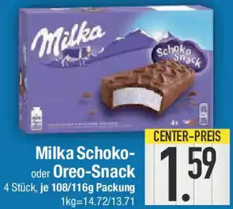 E-Center Milka Schoko- oder Oreo-Snack Angebot