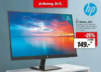 Lidl Hp 27"-monitor „27m“ Angebot