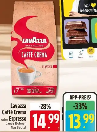 Edeka Lavazza Caffè Crema oder Espresso Angebot