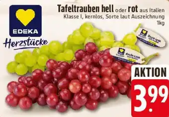 Edeka EDEKA Herzstücke Tafeltrauben hell oder rot Angebot