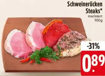 E-Center Schweinerücken Steaks Angebot
