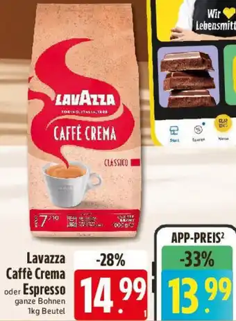 E-Center Lavazza Caffè Crema oder Espresso Angebot