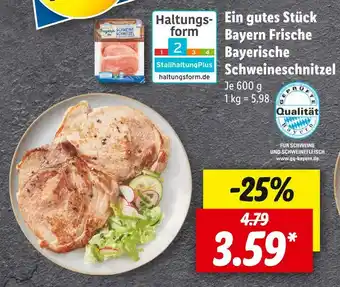 Lidl Ein gutes stück bayern frische bayerische schweineschnitzel Angebot