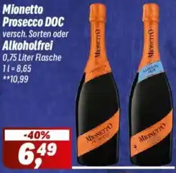 Simmel Mionetto Prosecco DOC oder Alkoholfrei Angebot