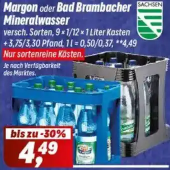 Simmel Margon oder Bad Brambacher Mineralwasser Angebot