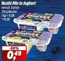 Simmel Nestlé Mix-in Joghurt Angebot