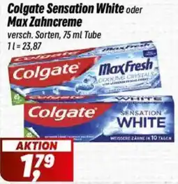 Simmel Colgate Sensation White oder Max Zahncreme Angebot