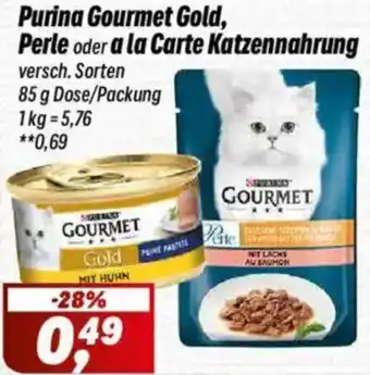 Simmel Purina Gourmet Gold, Perle oder a la Carte Katzennahrung Angebot