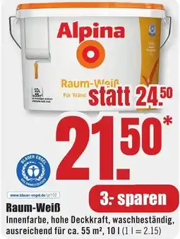 B1 Discount Baumarkt Alpina Raum-Weiß Angebot