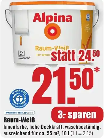 B1 Discount Baumarkt Alpina Raum-Weiß Angebot