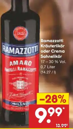 Netto Marken-Discount Ramazzotti kräuterlikör Angebot