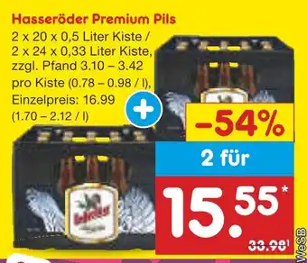 Netto Marken-Discount Hasseröder premium pils Angebot