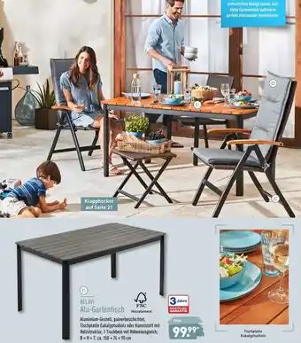 Aldi Nord Belavi Alu Gartentisch Angebot