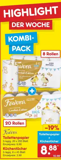 Netto Marken-Discount Favora toilettenpapier Angebot