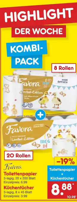 Netto Marken-Discount Favora toilettenpapier Angebot