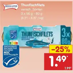 Netto Marken-Discount Dreimaster thunfischfilets Angebot