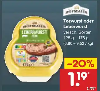 Netto Marken-Discount Rügenwalder mühle teewurst Angebot