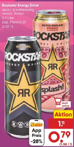 Netto Marken-Discount Rockstar energy drink Angebot
