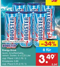 Netto Marken-Discount Booster energy drink Angebot