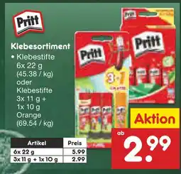 Netto Marken-Discount Pritt klebestifte 6x 22 g Angebot