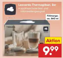 Netto Marken-Discount Leonardo thermogläser, 2er Angebot
