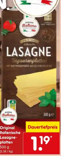 Netto Marken-Discount Mondo italiano original italienische lasagneplatten Angebot