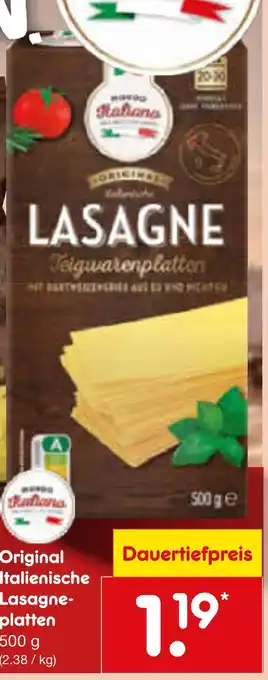 Netto Marken-Discount Mondo italiano original italienische lasagneplatten Angebot