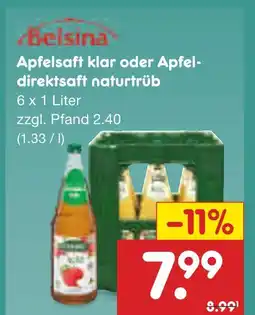 Netto Marken-Discount Belsina apfelsaft klar Angebot