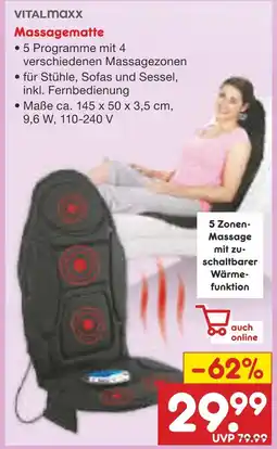 Netto Marken-Discount Vitalmaxx massagematte Angebot