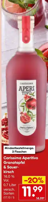 Netto Marken-Discount Carissima aperitivo granatapfel & sauerkirsch Angebot