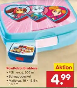 Netto Marken-Discount Pawpatrol brotdose Angebot
