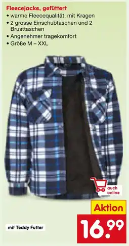 Netto Marken-Discount Fleecejacke, gefüttert Angebot