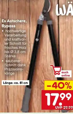 Netto Marken-Discount Es astschere, bypass Angebot