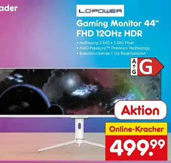 Netto Marken-Discount Lc power gaming monitor 44“ fhd 120hz hdr Angebot