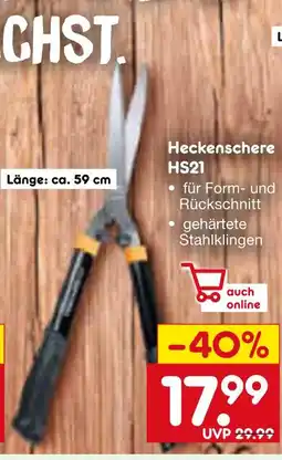 Netto Marken-Discount Heckenschere hs21 Angebot