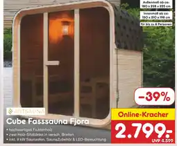 Netto Marken-Discount Artsauna cube fasssauna fjora Angebot
