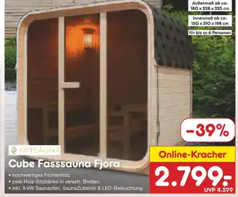 Netto Marken-Discount Artsauna cube fasssauna fjora Angebot