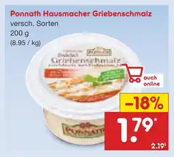 Netto Marken-Discount Ponnath hausmacher griebenschmalz Angebot