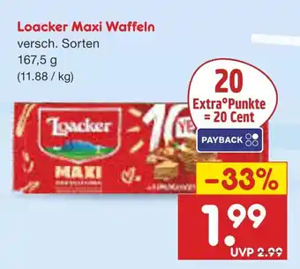 Netto Marken-Discount Loacker maxi waffeln Angebot