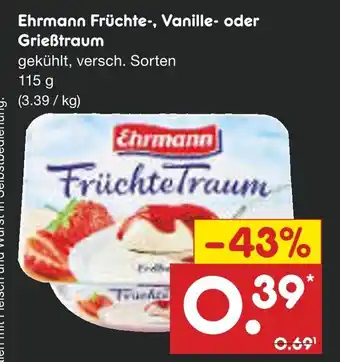 Netto Marken-Discount Ehrmann früchtetraum Angebot