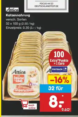 Netto Marken-Discount Attica katzennahrung Angebot