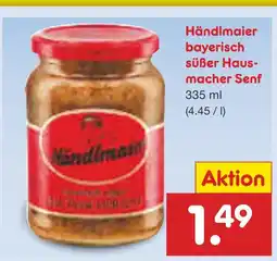 Netto Marken-Discount Händlmaier bayerisch süßer hausmacher senf Angebot