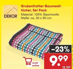 Netto Marken-Discount Dekor grubenfrottier-baumwolltücher Angebot